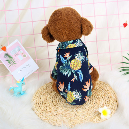 Hawaiian Teddy Small Dog Dog Shirt Cloth Cat Clothes